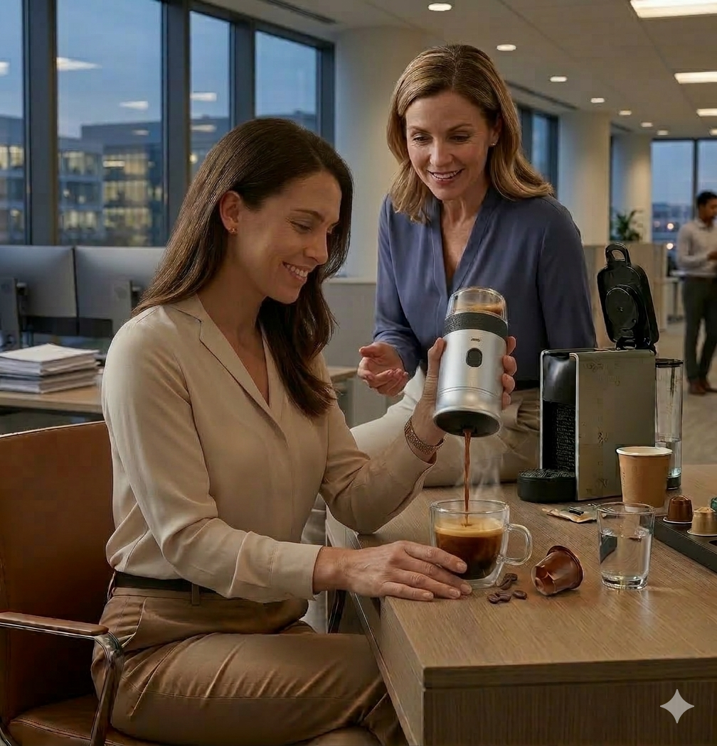 ☕ 3-in-1 Cordless Espresso Perfection |🔋 USB-C Rechargeable & Self-Heating | ✨ Professional Crema on the Go |