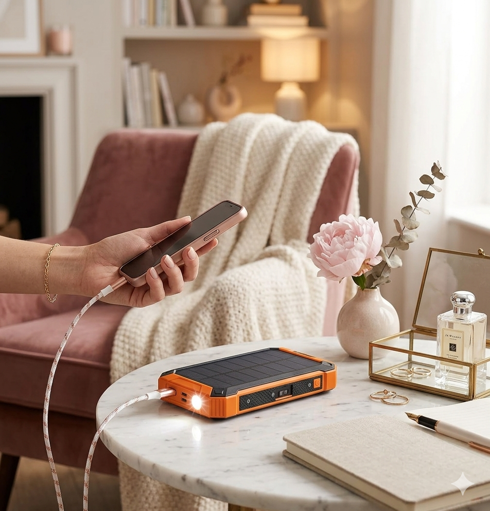 ✨ The "Life-Saver" The Infinite Power Hub™: 20,000mAh Solar Bank with Wireless Charging – Your Stylish Emergency Solution for Power Outages & Travel