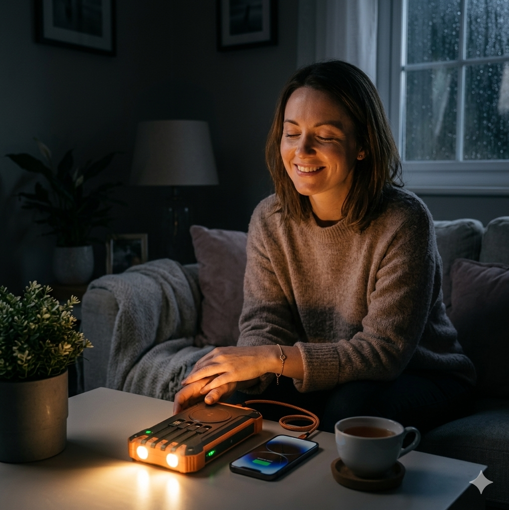 ✨ The "Life-Saver" The Infinite Power Hub™: 20,000mAh Solar Bank with Wireless Charging – Your Stylish Emergency Solution for Power Outages & Travel