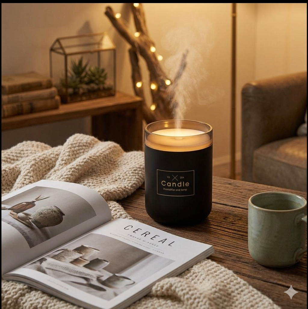 The Glow of Wellness: The Candlelight Mist Diffuser 🕯️✨